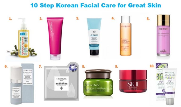 10 step korean facial skincare