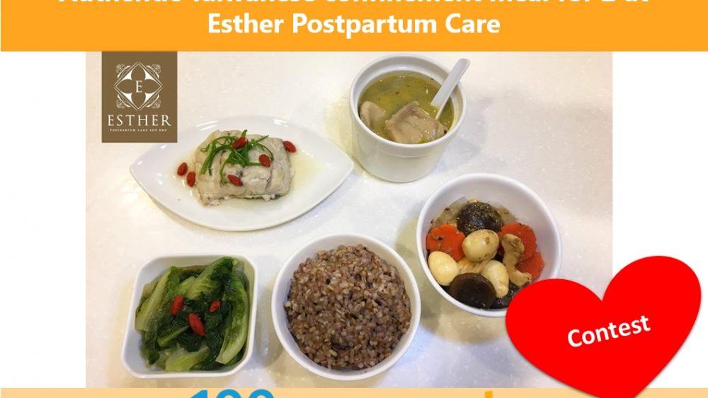 Authentic Taiwanese Confinement Meal for 2 pax at Esther Postpartum Care Contest