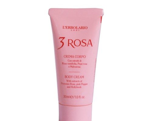 L'erbolario Body Cream 3Rosa Travel Size