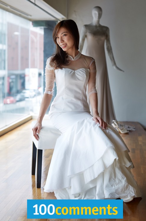 Shervyn in her Vinda Deluxe tissue wedding gown