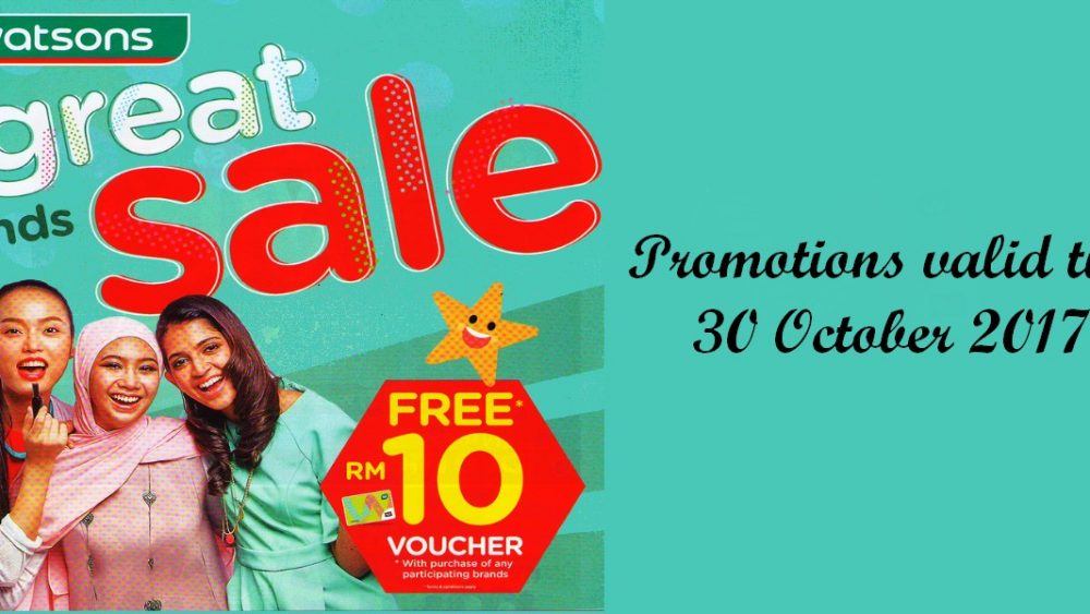Watsons Great Brands Sale: October Promotion