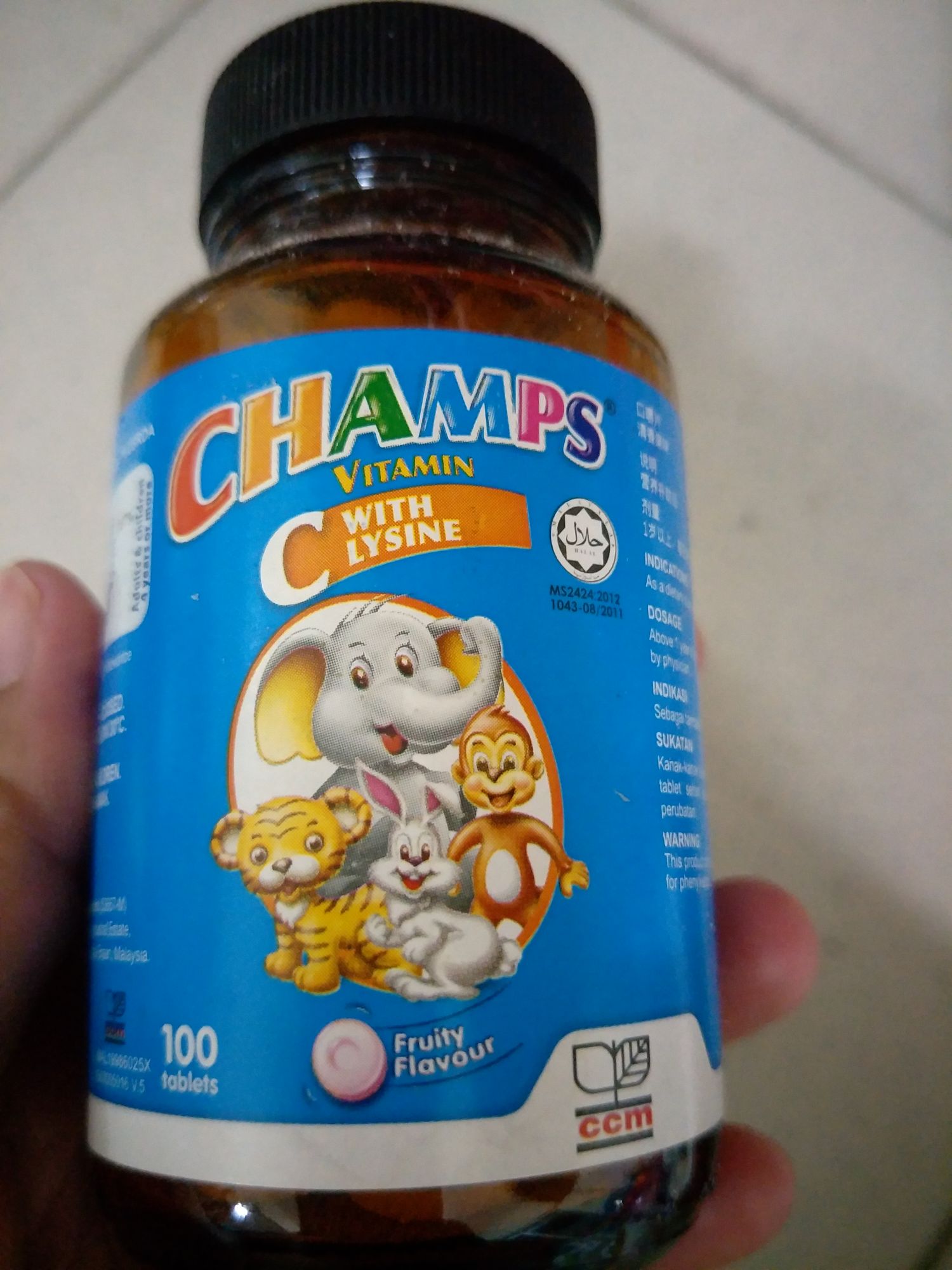 CHAMPS C VITAMIN C WITH LYSINE TAB 100'S reviews