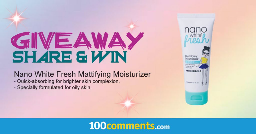 Nano White Fresh Mattifying Moisturizer Contest