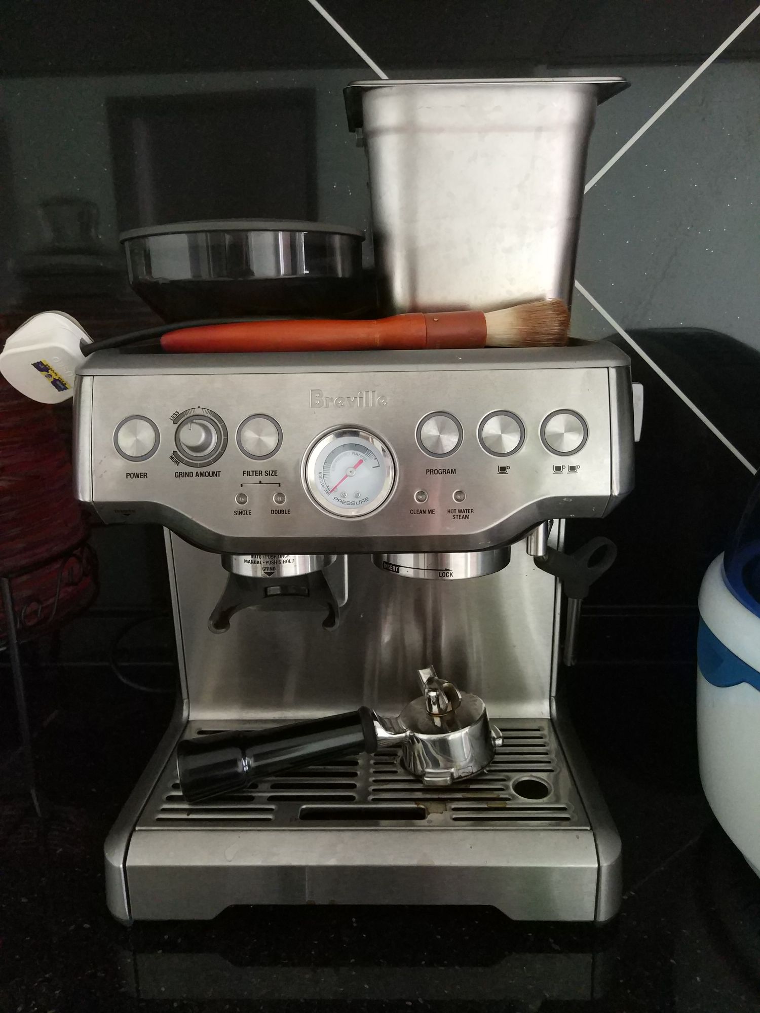 breville coffee machine clean me