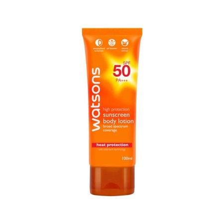 WATSONS, WATSONS Very High Protection Sunscreen Body Lotion SPF 50+ 100ml