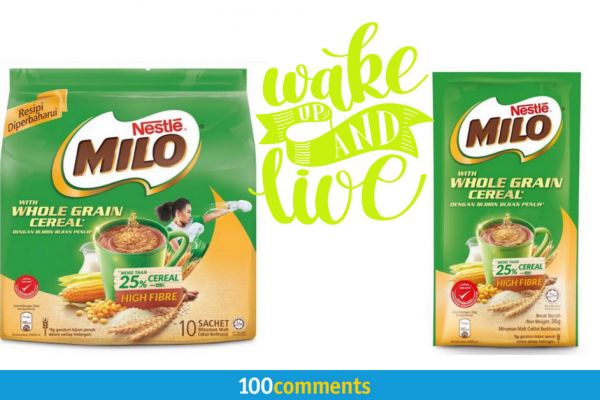 milo with whole grain cereal