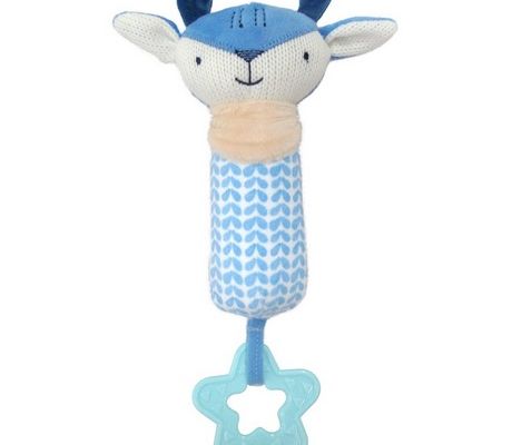 Simple Dimple Unicorn Squeakie Toy With Teether