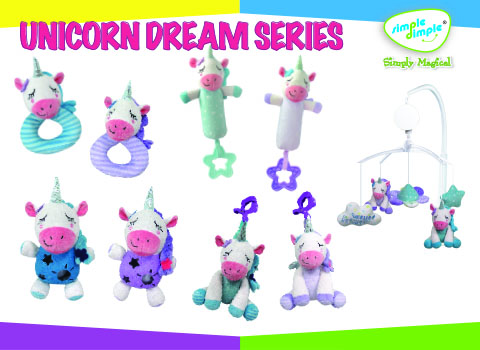 Simple Dimple Unicorn Friends Activity Playgym With Cute Pillow