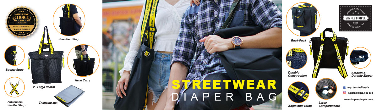 Simple Dimple X Hipster Keepster Streetwear Diaper Bag