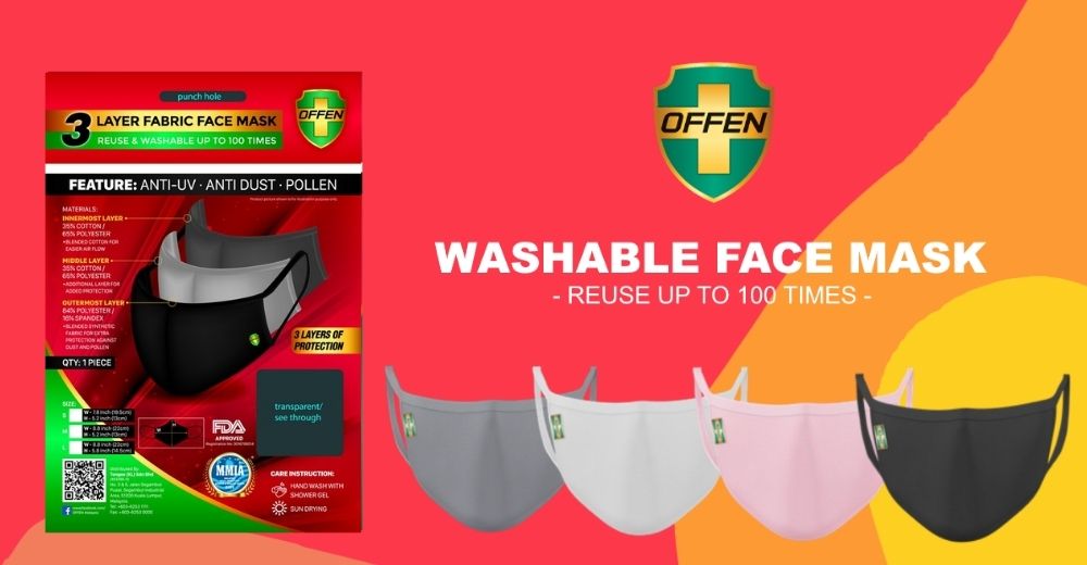 offen 3 layer fabric mask