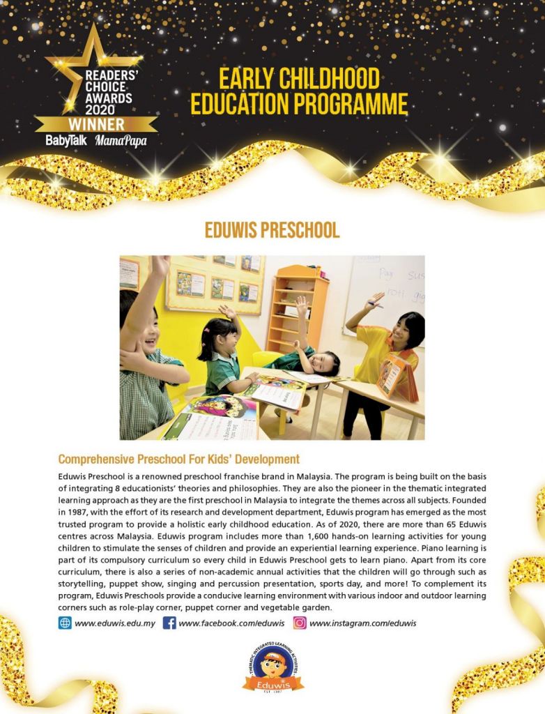 Eduwis Preschool Malaysia’s Leading Early Childhood Education