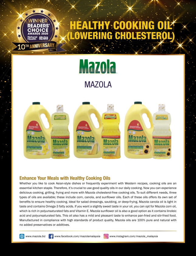 Mazola Healthy Cooking Oil Award