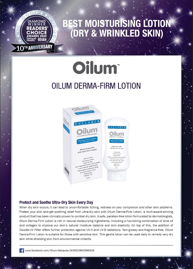 The Recommended Moisturising Lotion for 2021 - Oilum Derma-Firm Lotion