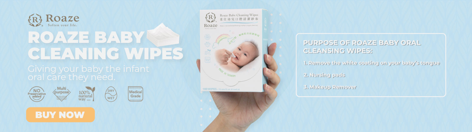 Roaze Baby Oral Cleaning Wipes