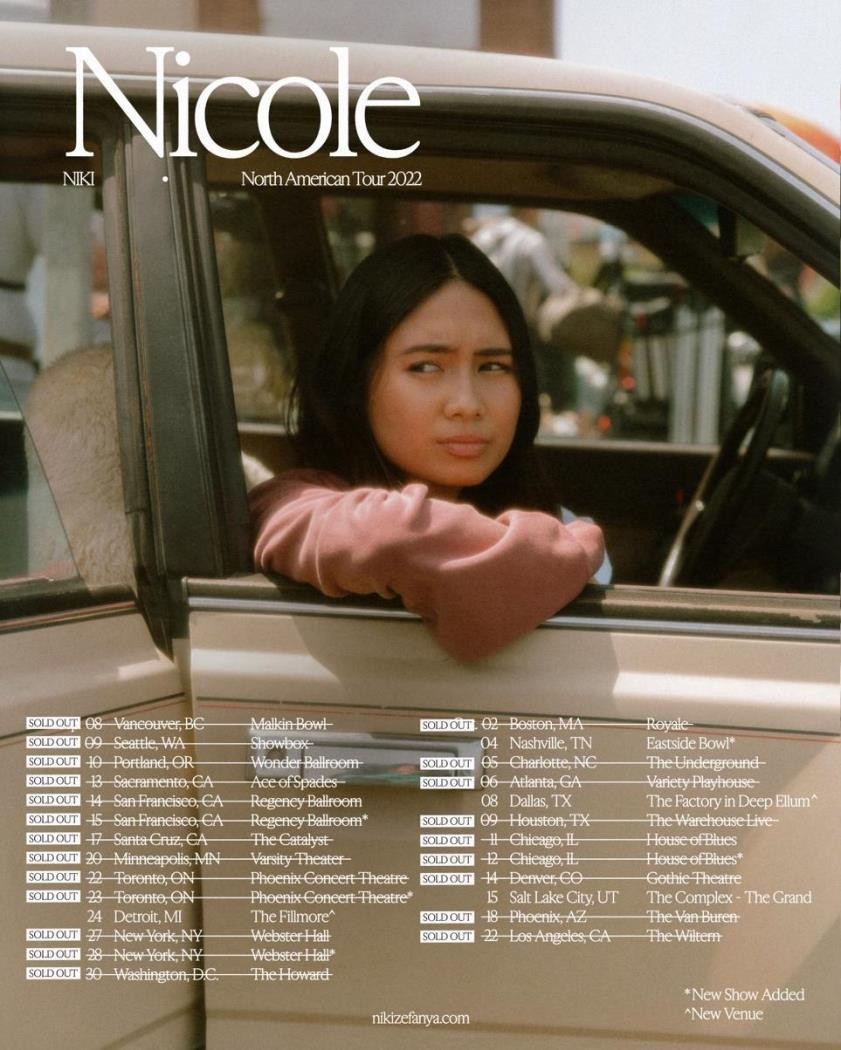 NIKI's North American Tour Poster