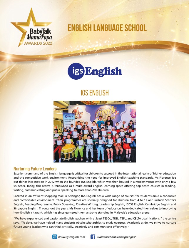 Nurture Future Leaders at IGS English