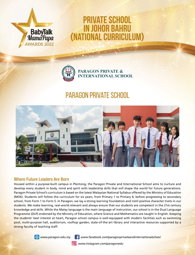 Paragon School in Johor Bahru