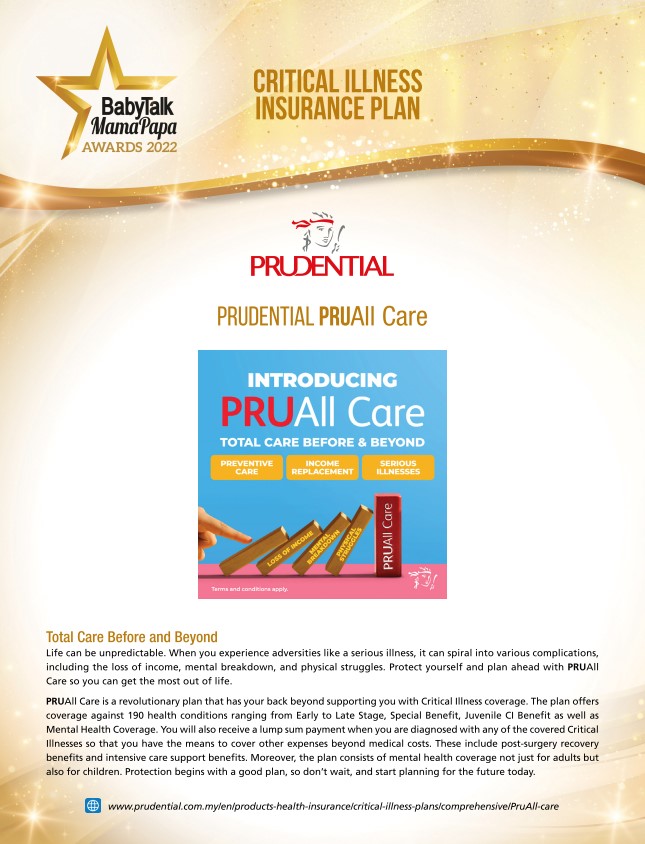 Prudential PRUAll Care Critical Illness Insurance Plan