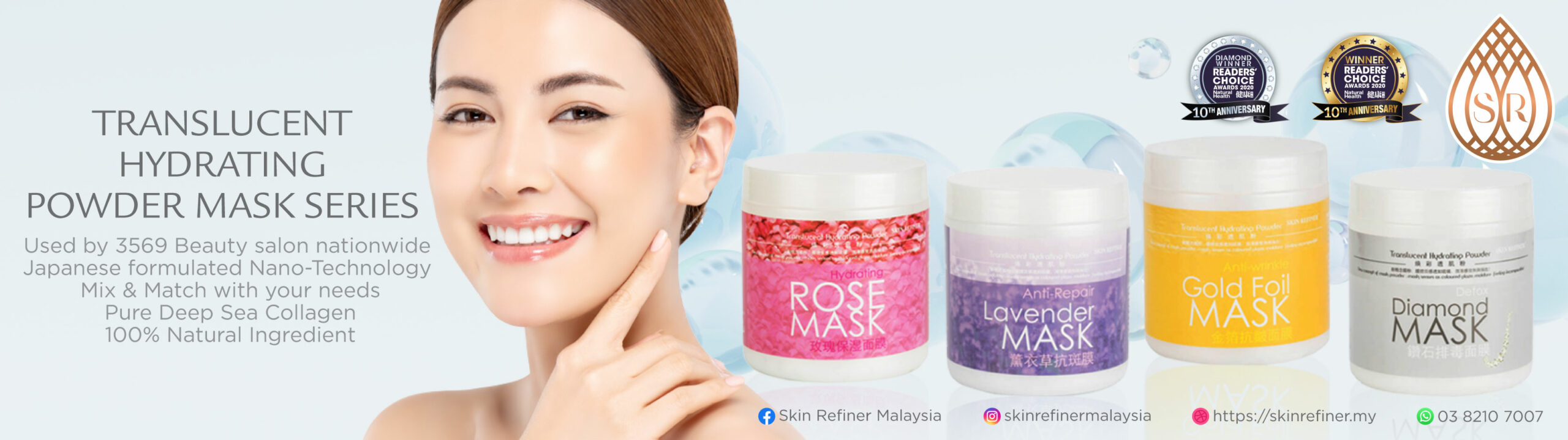 Experience Salon-quality Facial Cleansing with Skin Refiner Translucent Hydrating Powder Mask