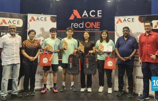 Continuous support for squash in Malaysia - Farid with the winners of PSA WSF Satellite Series Tournament organised by Ace Sports Management