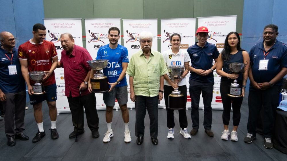 Winners of the 2023 ACE Malaysia Squash Cup Finals
