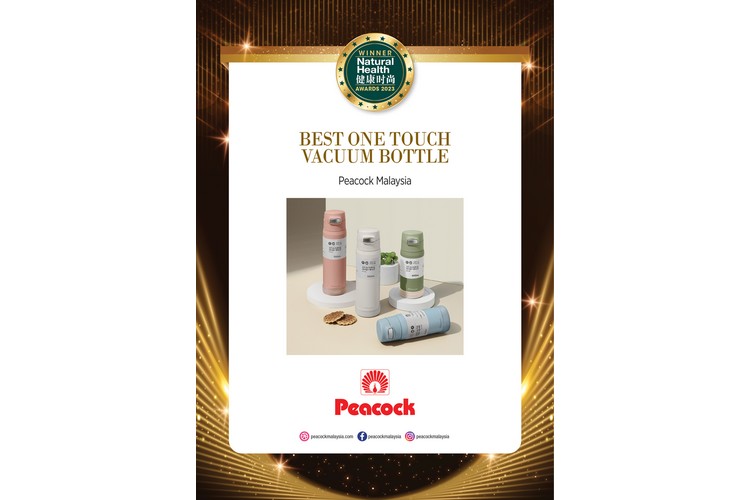 BEST One Touch Vacuum Bottle - Peacock Malaysia
